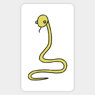 Yellow snake drawing Magnet